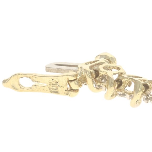 Yellow Gold Diamond Tennis Bracelet 7 1/4" - 10k Round Brilliant Cut 1.00ctw - Picture 6 of 6